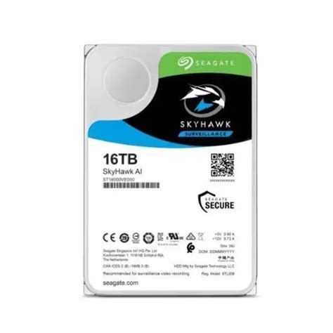 16 TB SEAGATE 3 5 SKYHAWK SATA 7200RPM 256MB 7 24 GUVENLIK ST16000VE002