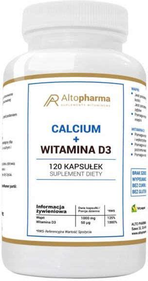 ALTO PHARMA Wapń Calcium Witamina D3 120 kaps Opinie i ceny na Ceneo pl