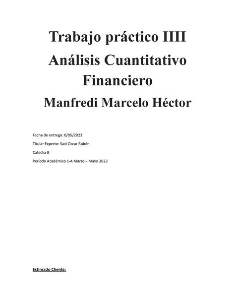 Tp Analisis Cuantitativo Financiero Manfredi Marcelo H Ctor