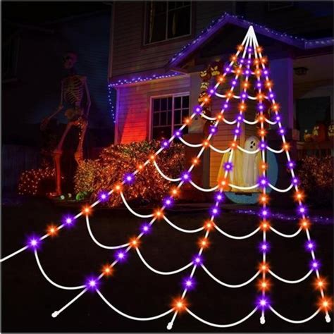 Accessories Halloween Decorations Outdoor Spiders Web Lights 164ft