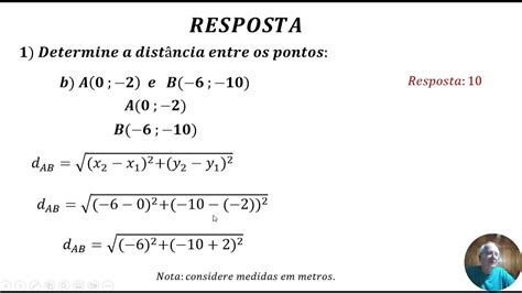 6 Geometria AnalÍtica DistÂncia Entre Dois Pontos VÍdeo 4 Youtube