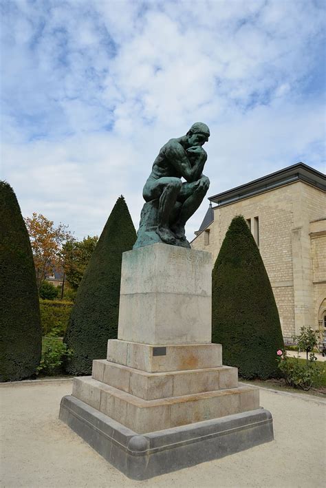 HD wallpaper: the thinker, rodin, paris, sculpture, classic, sky ...