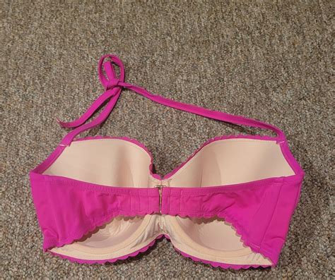 Victorias Secret Neon Pink Swimsuit Top Size 36ddd Gem