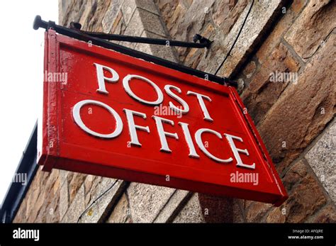 Old style Post Office sign, Britain UK Stock Photo - Alamy