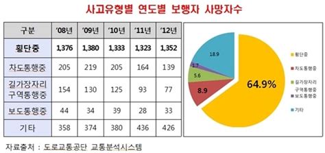 한국 보행 중 교통사고 사망자수 Oecd 최하위 Nsp통신