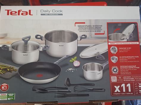 Ново Комплект съдове Tefal G713SB45 Daily Cook 11 части гр Стара