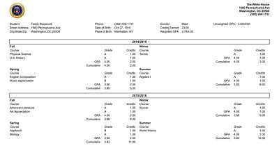 30+ Free College Transcript Templates » Template Republic