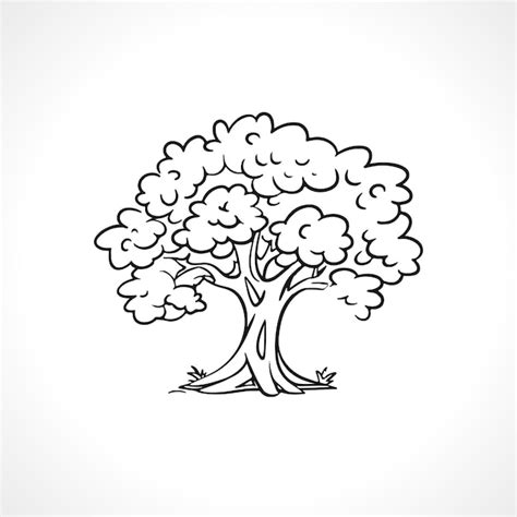 Baum Silhouette Vektor Illustration Baum Logo Design Premium Vektor