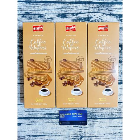 Bánh xốp Bissin Coffee Wafers 100g Shopee Việt Nam