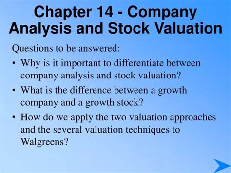 Ppt Chapter Company Analysis And Stock Valuation Powerpoint