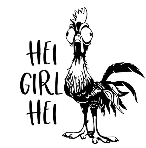 Disney Decal Moana Hei Girl Hei Rooster Hei Hei Etsy