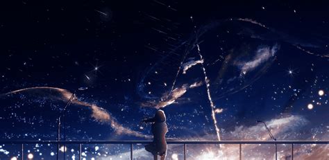 15+ Anime Starry Night Sky Wallpaper