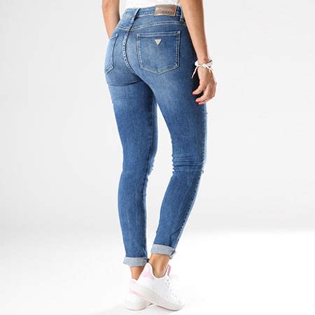 Guess Jean Slim Curve Femme W83AJ1D38R0 Bleu Denim