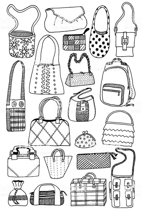 Doodle Sketches Of Twenty Different Styles Of Bag Drawing Bag Bag