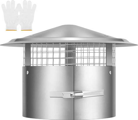 Vivohome 10 Cone Top Chimney Cap With Screen Round Roof Rain Chimney