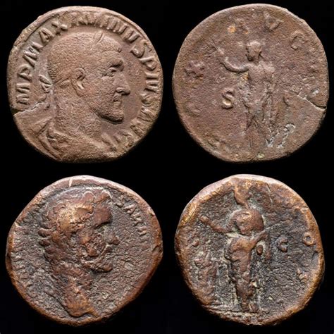 Roman Empire Antoninus Pius As Caesar And Maximinus Thrax Catawiki