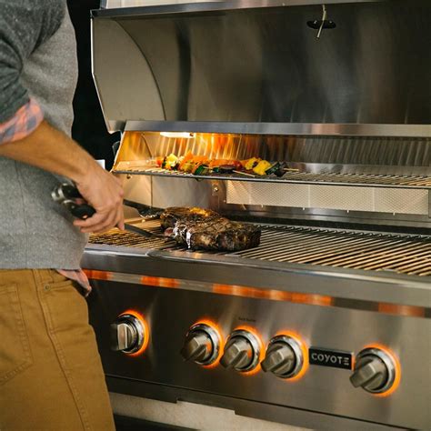 Coyote S Series Stainless Steel Built In Gas Grill With Infrared Sear Burner And Rotisserie 36