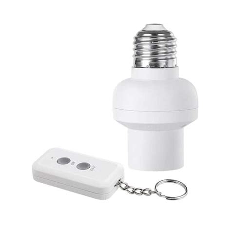 DEWENWILS 120-Volt Remote Control Light Bulb Socket Switch Kit, White ...