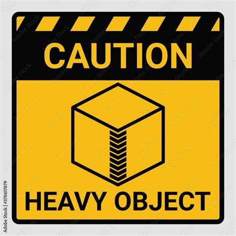 Caution Heavy Object Two Persons Lift Required Symbol Vector