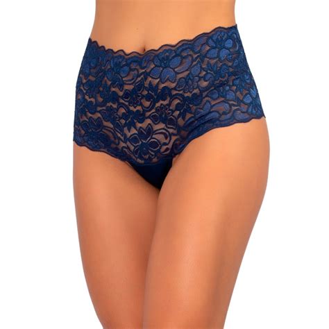 Kit 5 Calcinhas Cós Alto Lingerie Feminina Renda Caleçon Shopee Brasil