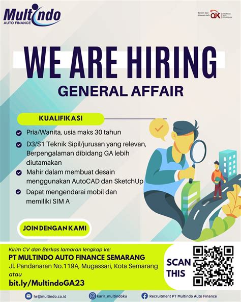 Lowongan Kerja September 2023 Multindo Auto Finance General Affair