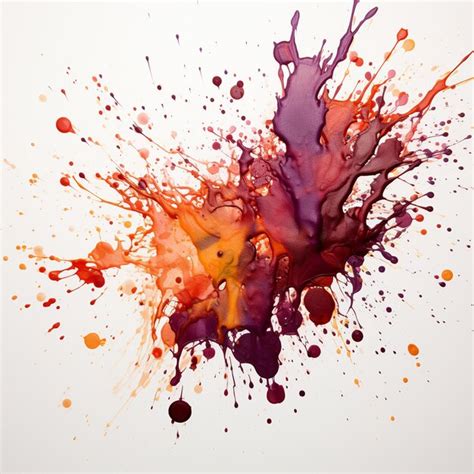 Premium Ai Image Splat Of Paint On White Background With Grunge Textures