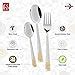 FnS RAGA 24 Karat Gold Plated 18 Pcs Cutlery Set 6 Pc Dinner Spoons 6