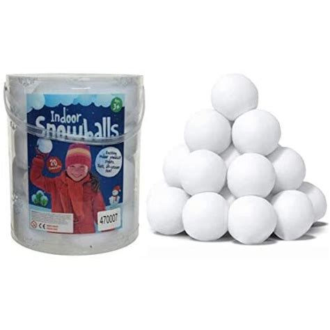 HMWD Indoor Artificial Snow Balls Pack Fake Synthetic Soft Snowball