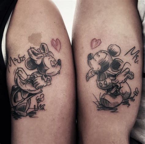 55 Matching Couple Tattoos For Lovers Disney Couple Tattoos Matching Couple Tattoos Couple