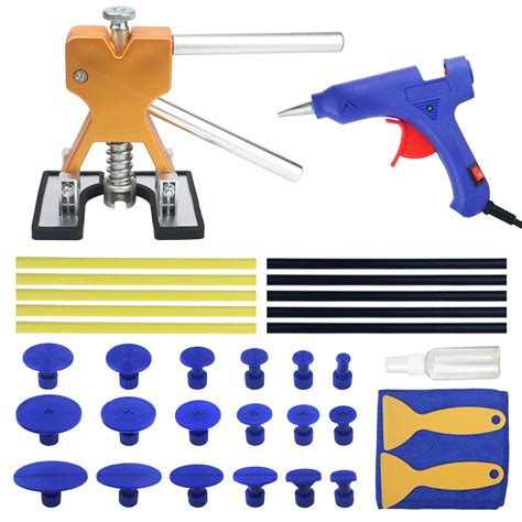 Tosucs Dent Repair Tool Paintless Car Dent Puller Kit with 18 Taps and