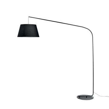 Lampada Da Terra Ad Arco In Metallo Nera Cm H 210 X L 225 ELLISTON