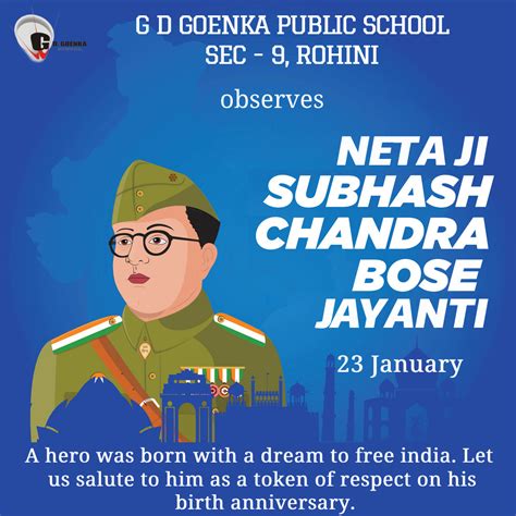 Netaji Subhash Chandra Bose Jayanti - GD Goenka Rohini