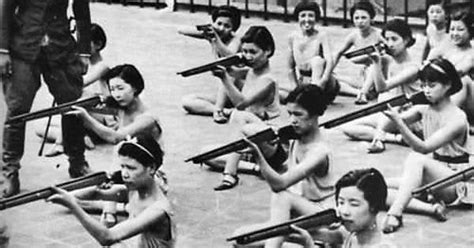 Japanese Sex Slaves Being Trained In Marksmanship During Wwii