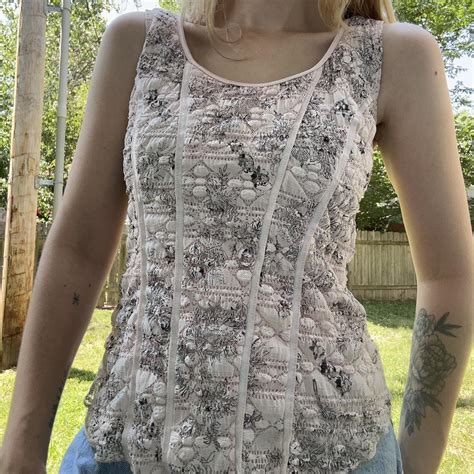 Dressbarn Corset Lacy Tank Excellent Condition Depop