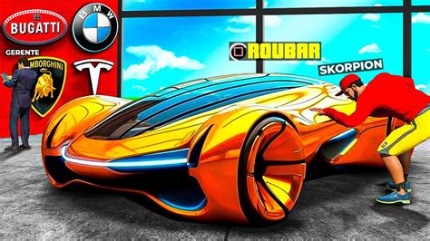 Roubando TODOS OS CARROS Da CONCESSIONÁRIA gta 5 YouTube