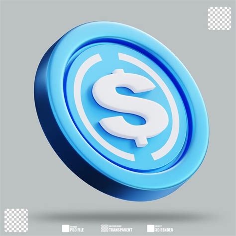 Premium Psd 3d Illustration Usd Coin 3