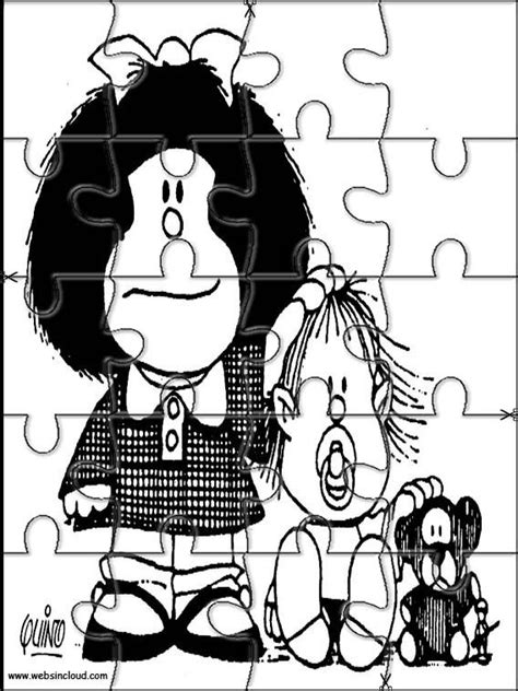 Puzles Recortables para Imprimir para Niños Mafalda 9 Recortables