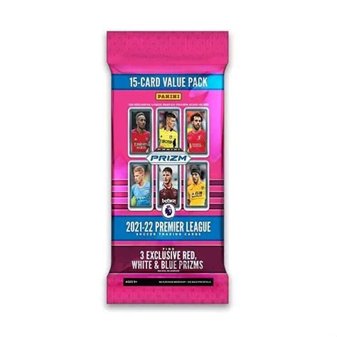 2021 22 Panini Prizm Epl Soccer Cello Value Fat Pack W Red White Blue