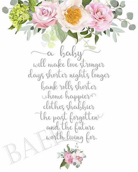 NEW Printable Baby Quotes Signs for Baby Shower, Instant Download Sweet ...