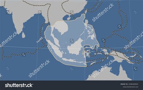 Distribution Known Volcanoes Around Sunda Tectonic Stock Illustration ...