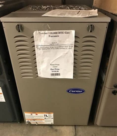 Carrier Comfort 80 Afue 110000 Btuh 1 Stage Gas Furnace 58sta110 22 For Sale Online Ebay