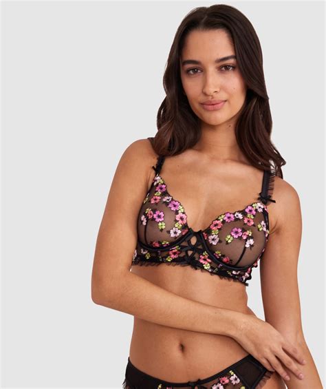 Bras N Things Enchanted Wilde Flower Underwire Bra Black 01422301