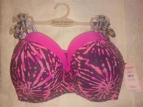 Juicy Couture Sexy Push Up 2 Pack Bra Pink BLACK NWT 48 40D NEW EBay