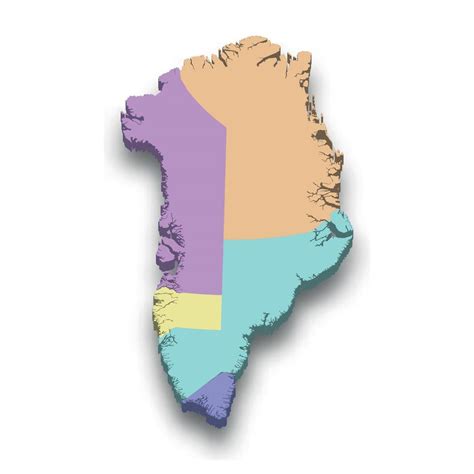 3d isométrica de colores mapa de Groenlandia 49736754 Vector en Vecteezy