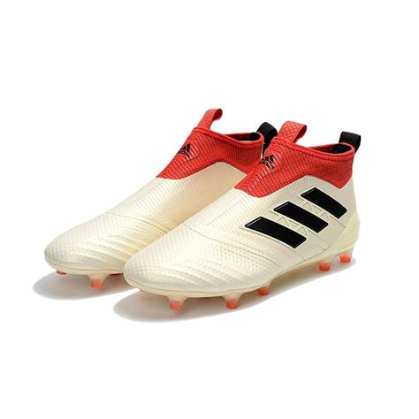 adidas ACE 17+ Purecontrol FG Mens 2017 Soccer Cleats White Red Black