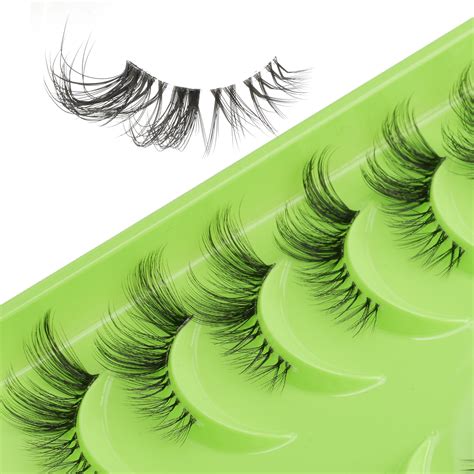 Ysdo Fox Eye Lashes Pairs Clear Band Natural Long Wispy False