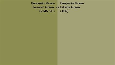 Benjamin Moore Terrapin Green Vs Hillside Green Side By Side Comparison