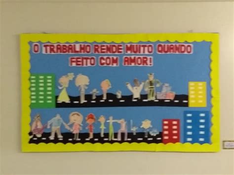 Mural das profissões 1 de maio Dia do trabalho Dia do trabalho