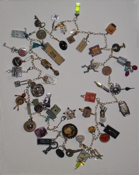 Found Objects Necklace ADDED CHARMS Found Object Jewelry