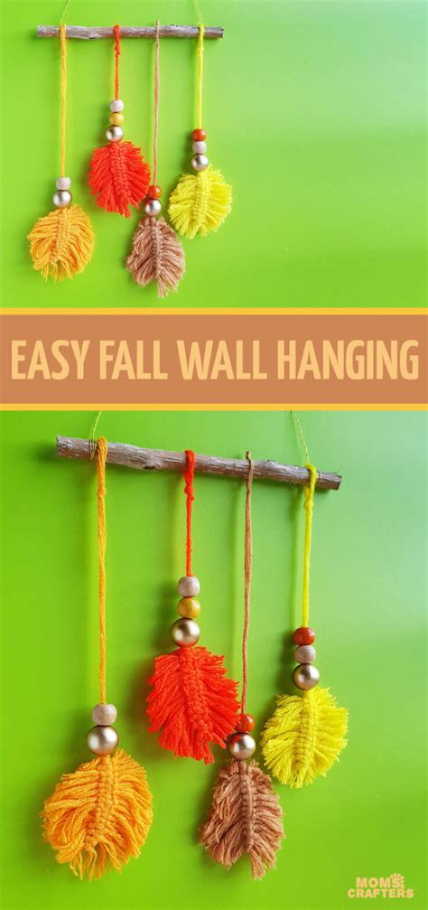 Fall Diy Decor Macrame Leaf Wall Hanging Tutorial Moms And Crafters